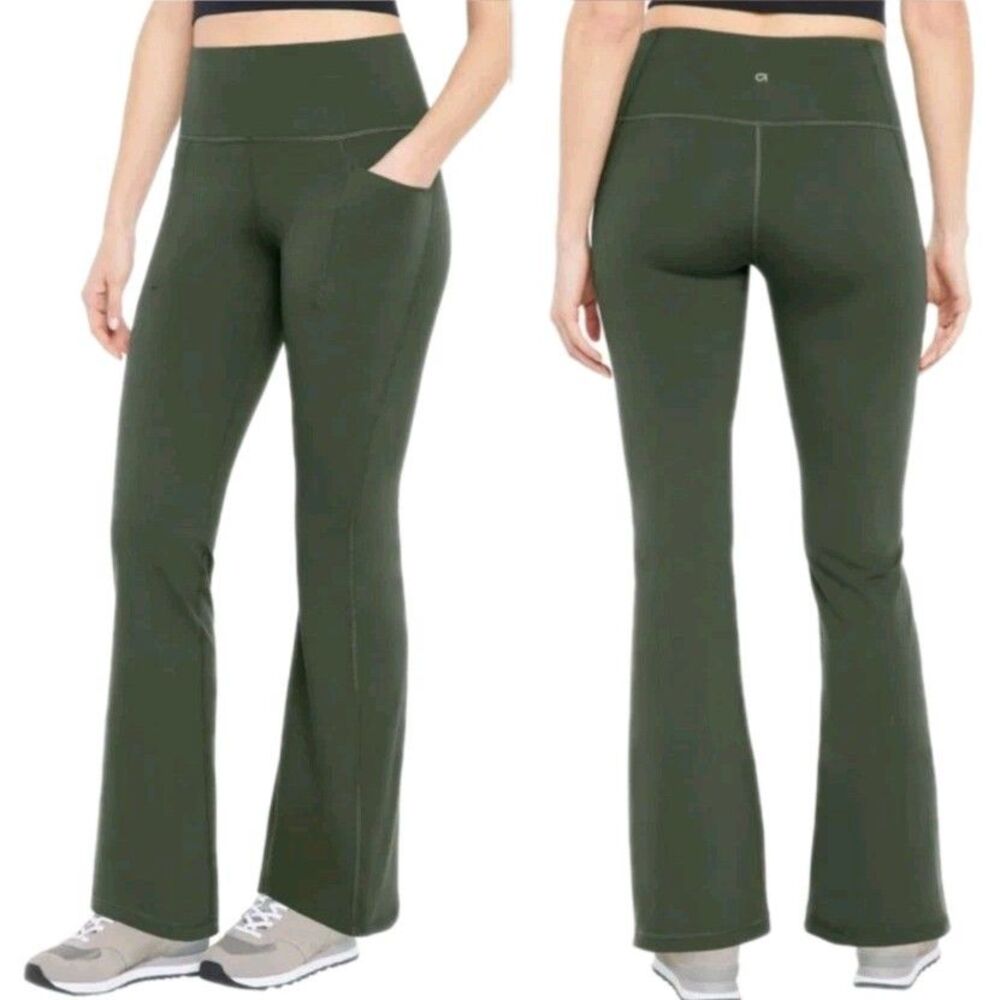 GapFit Women's Active Flare Legging Ivy Green Wicking Stretch Size S Gap $59